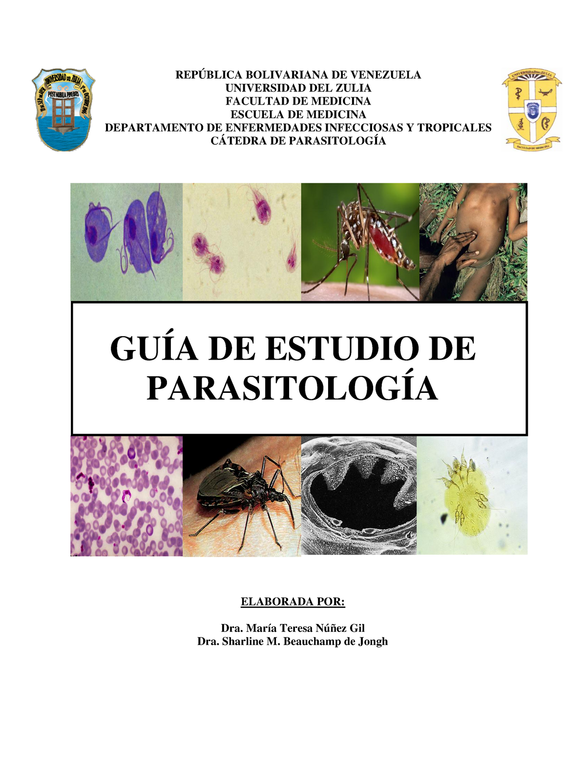 Gu A De Estudio De Parasitolog A Rep Blica Bolivariana De Venezuela Universidad Del Zulia