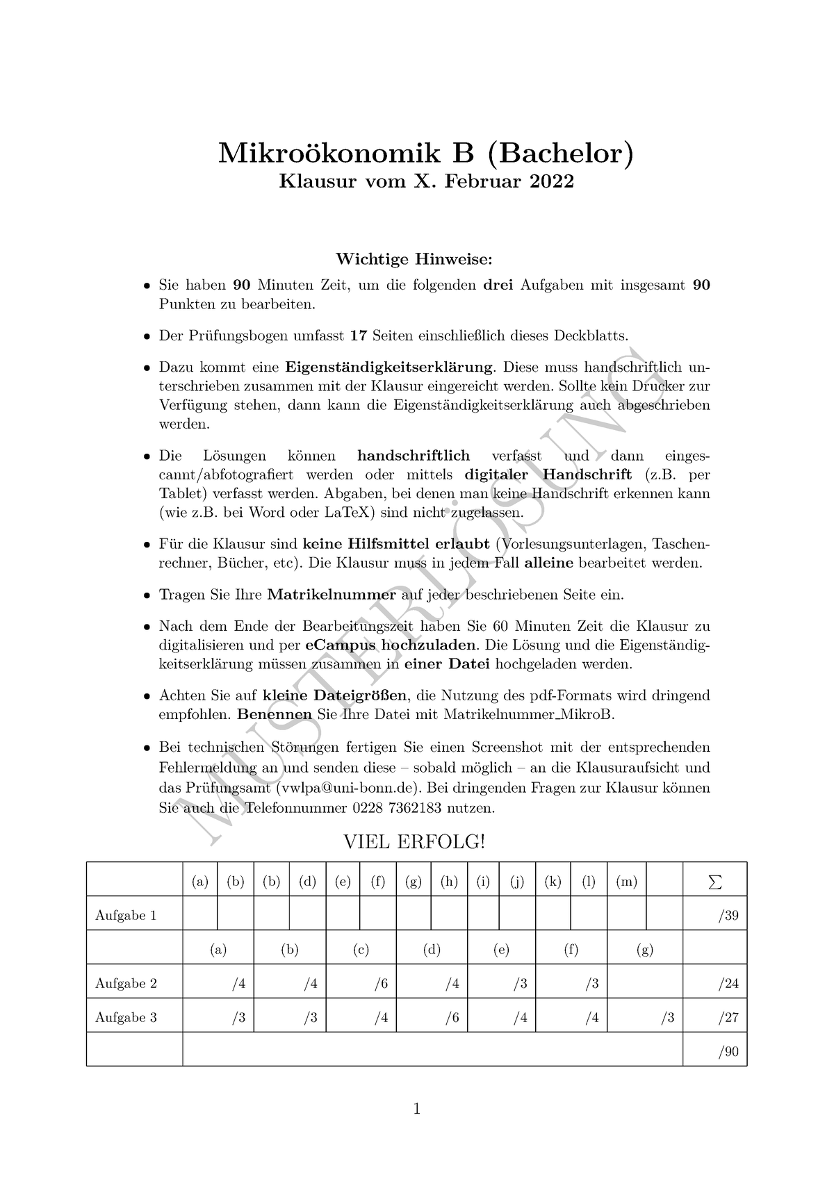 Klausur 2022_01 Musterlösung - MUSTERL ̈ OSUNG Mikro ̈okonomik B ...