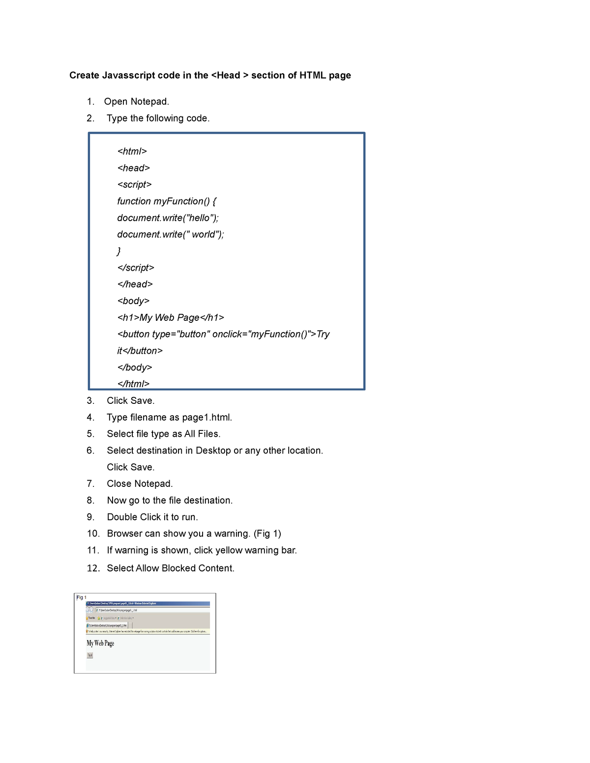 javascript practical assignment