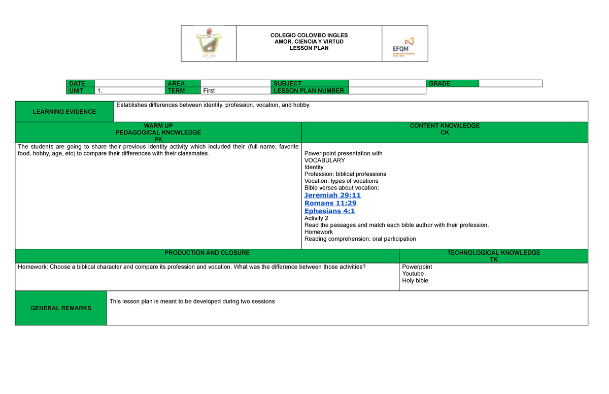 Lesson+Plan+2022 14-18 marzo - COLEGIO COLOMBO INGLES AMOR, CIENCIA Y ...