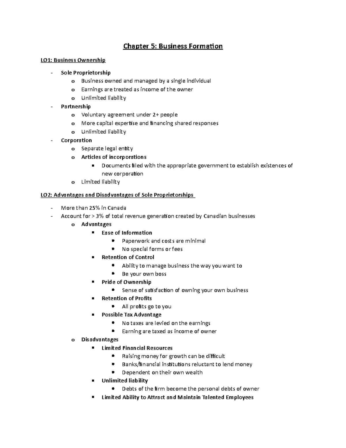 Chapter 5 - Business Formation - to represent their interests o ...