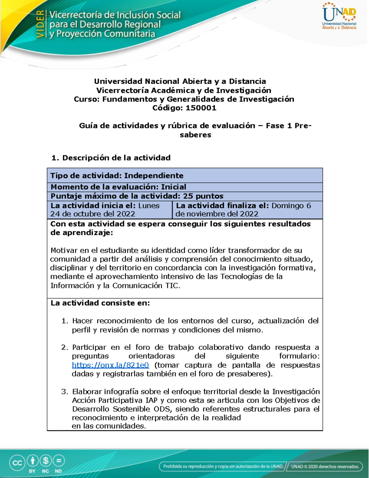 Guía De Actividades Y Rúbrica De Evaluación - Unidad 1- Fase 1 - Pre ...