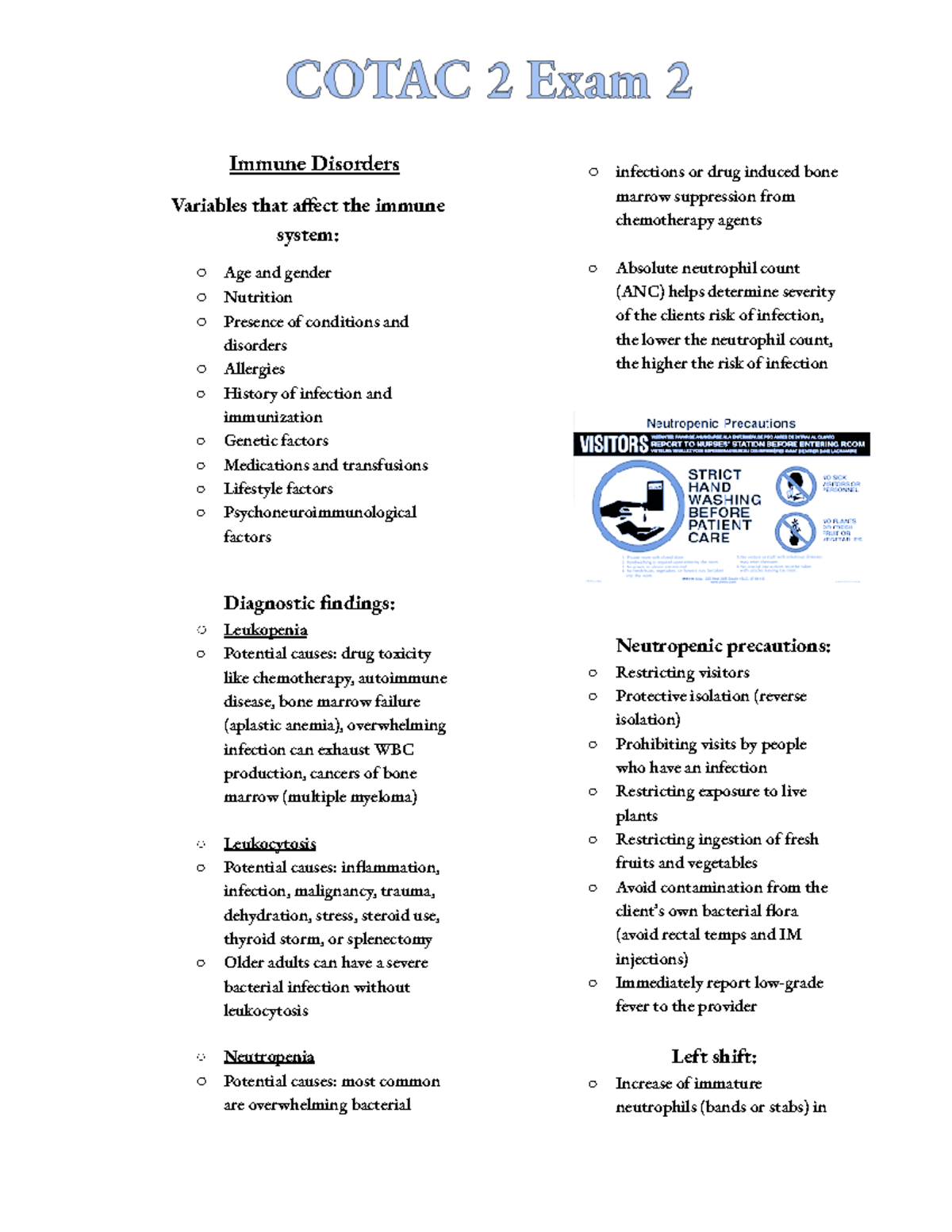 cotc plan of study nursing