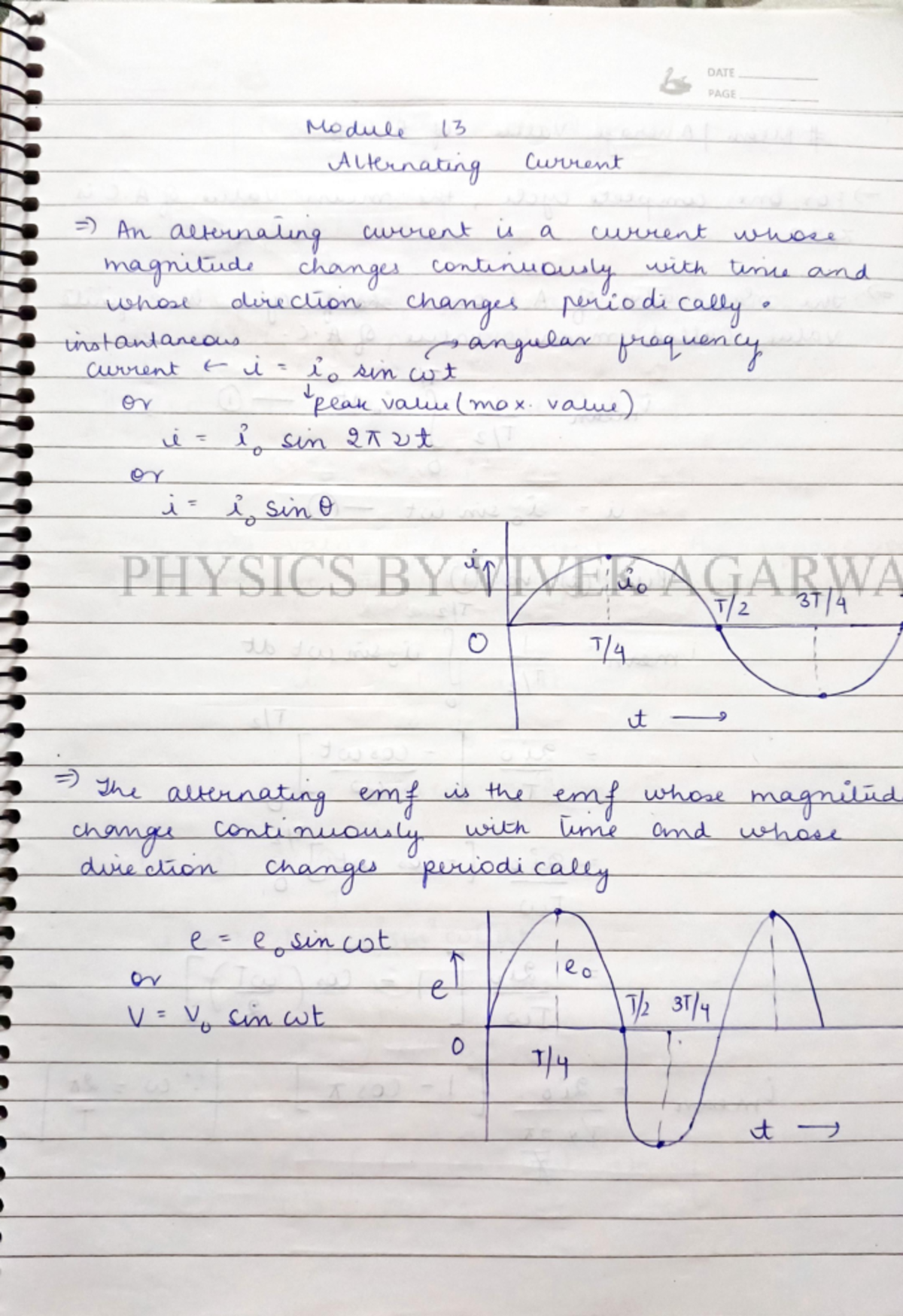 Ac notes - this weill help u in prepration - DATE PAGE Module 13 ...