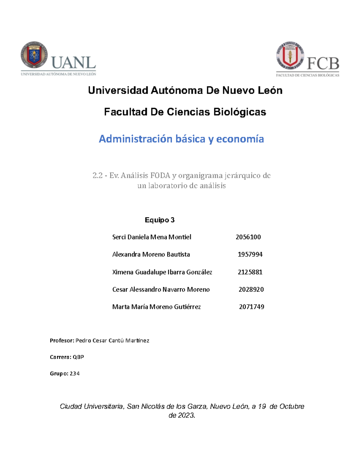 Evidencia 2 Admin Eq - Universidad Autónoma De Nuevo León Facultad De ...