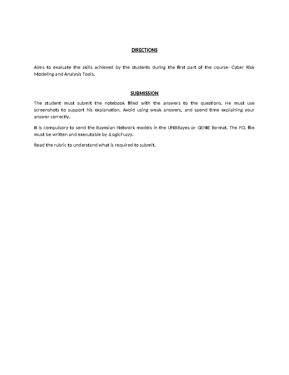 Final-assignment-sheet-1 1721604940235 - DIRECTIONS Aims to evaluate ...
