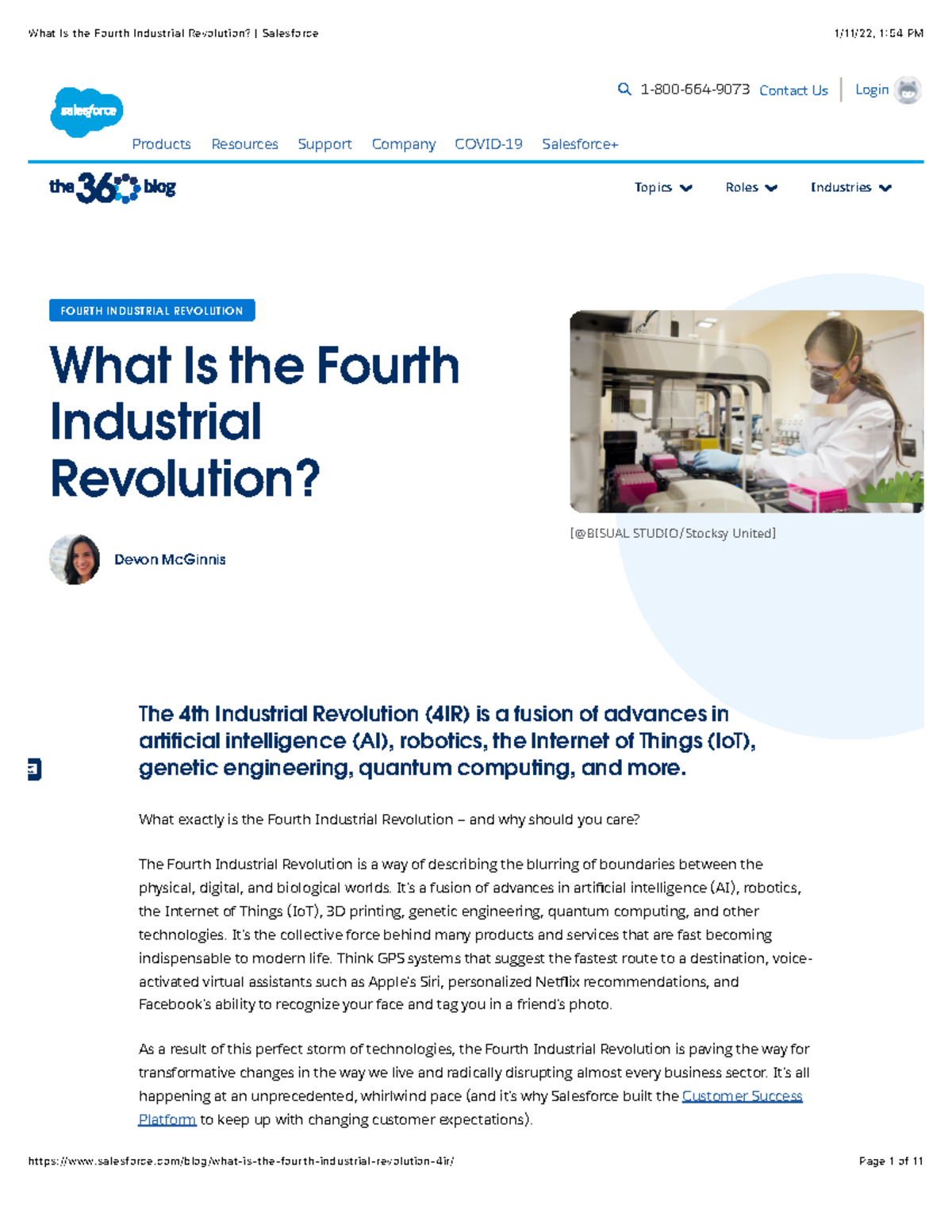 A3.1 What Is the Fourth Industrial Revolution Salesforce The 4th