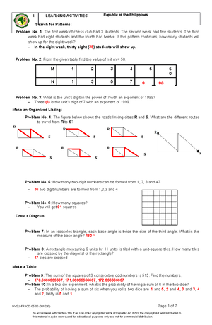 Learning Activities - Module No. 1 - I. LEARNING ACTIVITIES ACTIVITY 1 ...