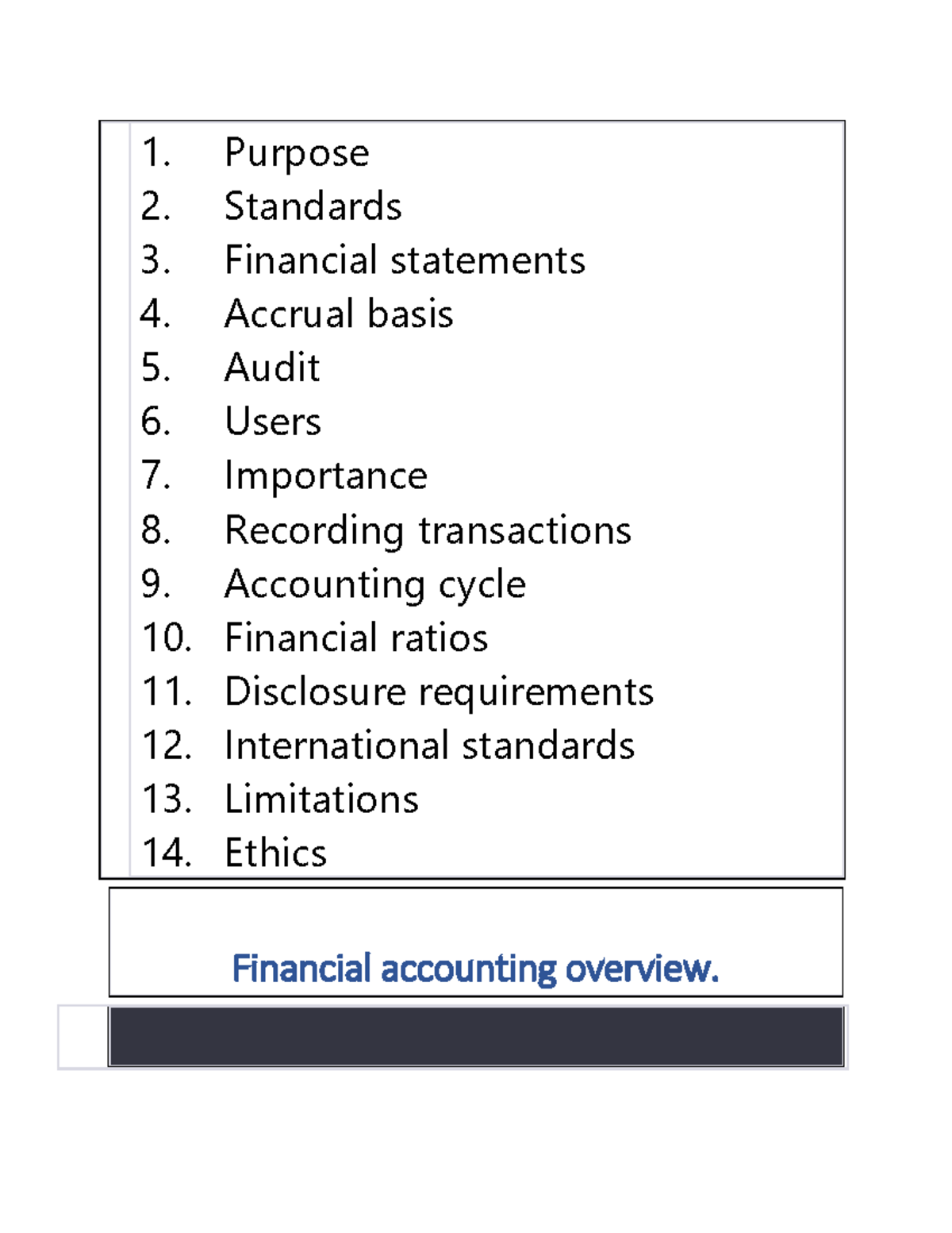 Financial 1-4 - Purpose Standards Financial statements Accrual basis ...