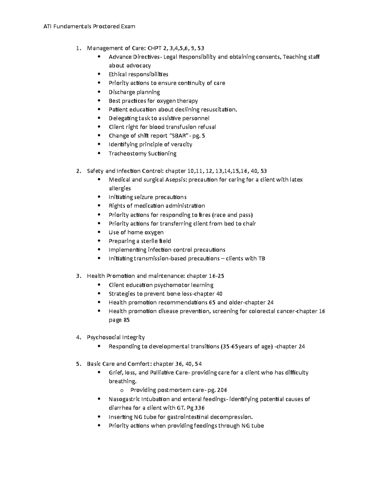 ATI Fundamentals Protored Exam Concepts - ATI Fundamentals Proctored ...