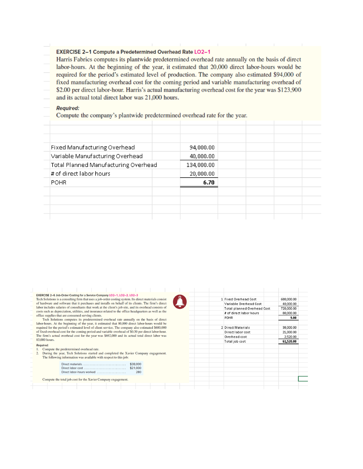 Chapter 2 Job Order Costing Solutions - Management Accouting Part 2 ...