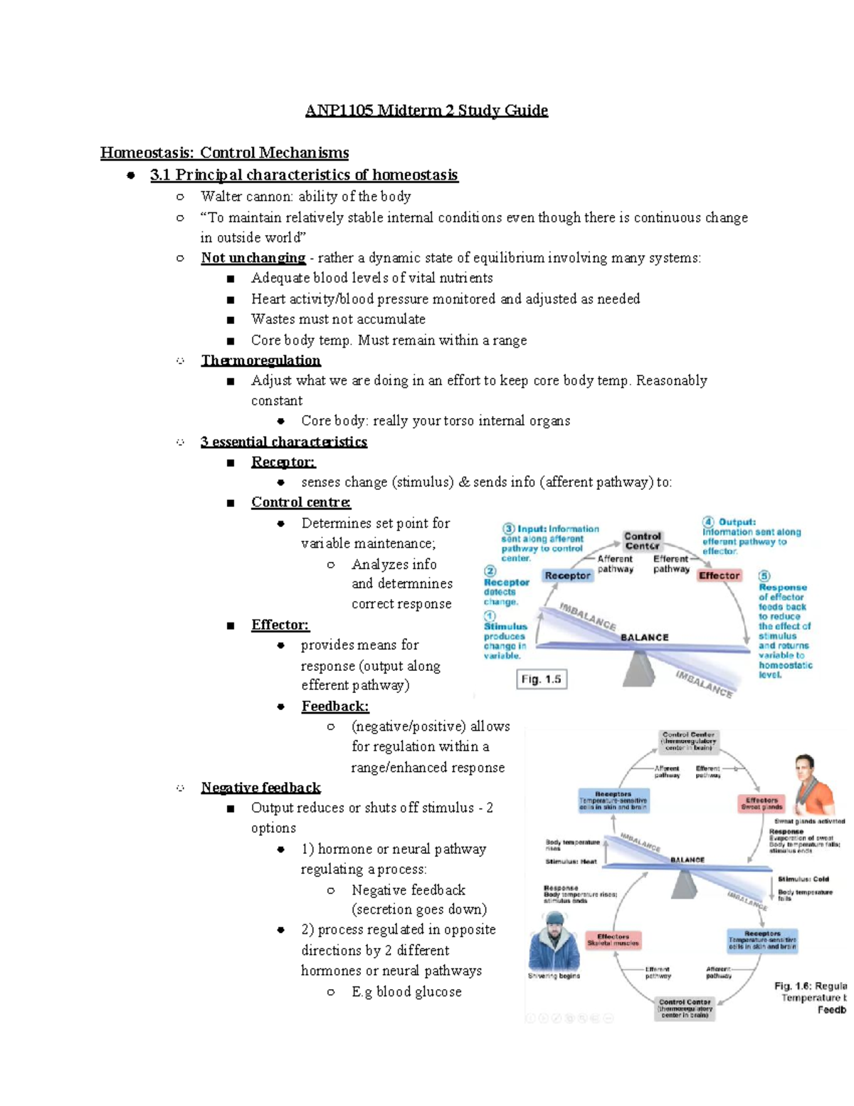 Copy of ANP1105 Midterm 2 Study Guide - ANP1105 Midterm 2 Study Guide ...
