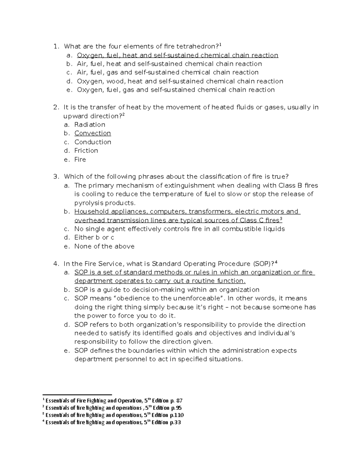 S HORT-QUIZ - Study - What are the four elements of fire tetrahedron? 1 ...