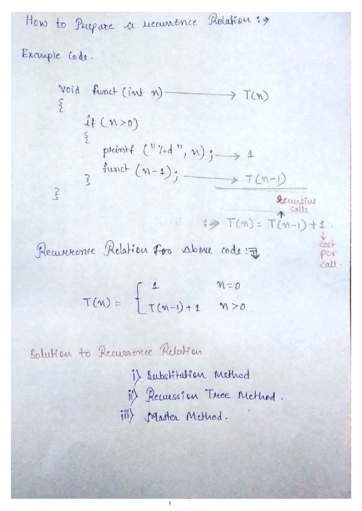 Recurrence relation - LECTURE - B.Tech - How to Prepare a recurrence ...