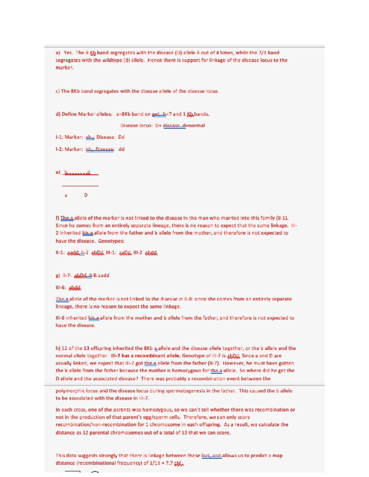 Untitled document - problem set 2 answer - a) Yes. The 8 kb band ...