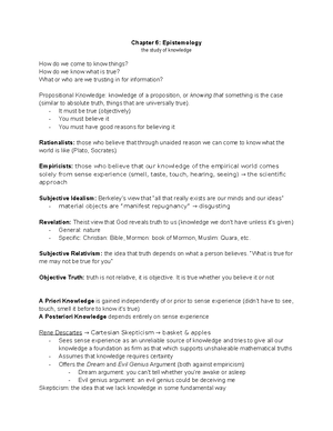 Chapter 5 - Chapter 5: Free Will and Determinism The Problem of Free ...