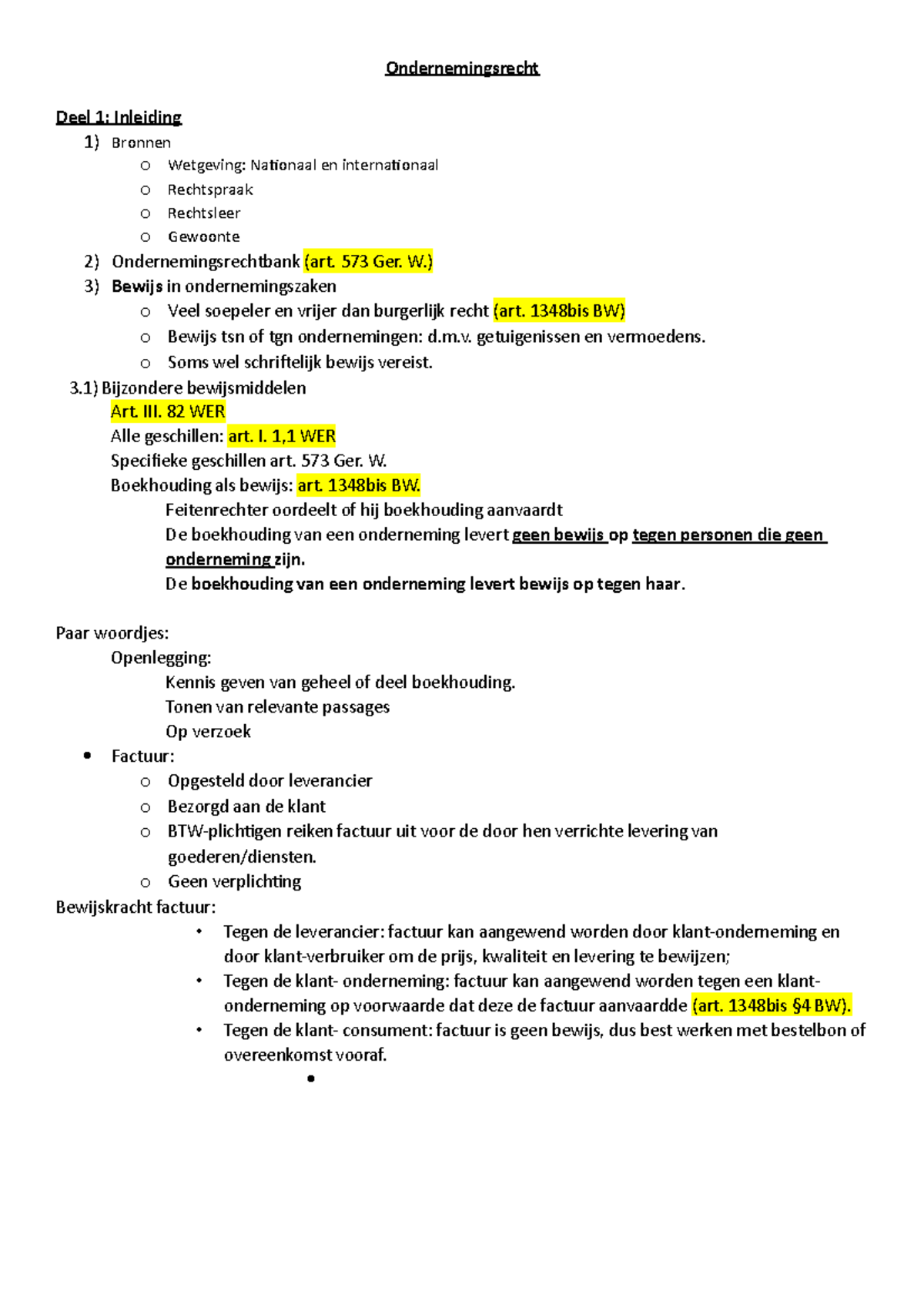 Samenvatting Handelsrecht PXL BDM Allround 1 - Studocu