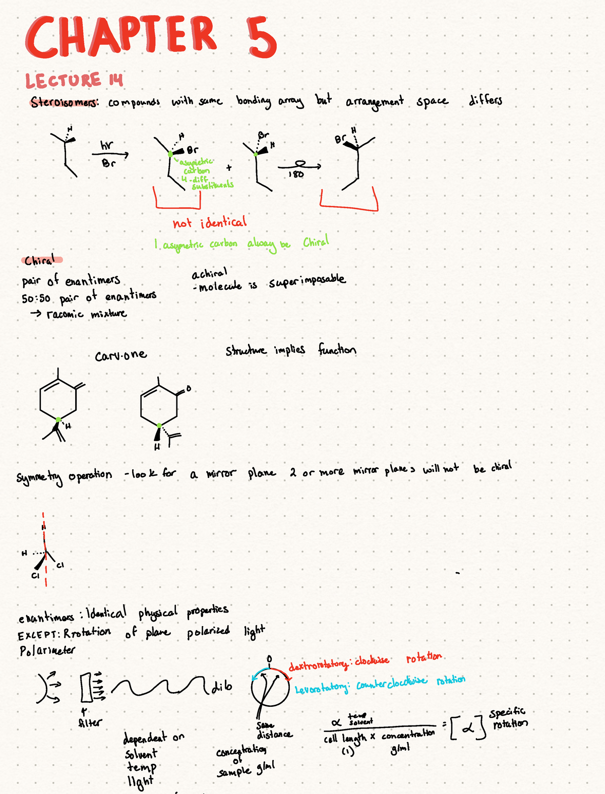 chapter 5 lecture notes - CHAPTER 55 LECTURE 14 Stereoisomers compounds ...