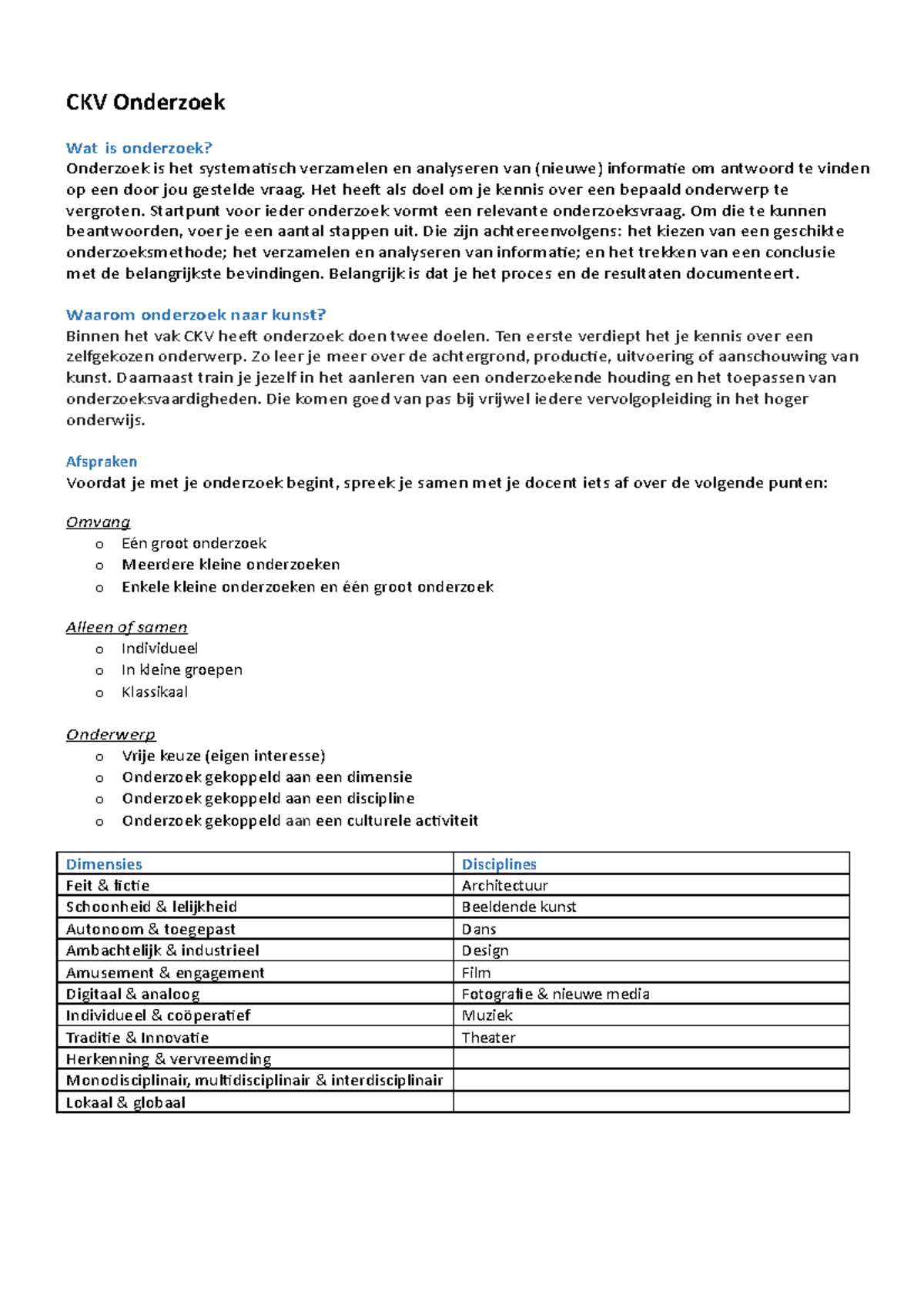 CKV Onderzoek algemene informatie - CKV Onderzoek Wat is onderzoek ...