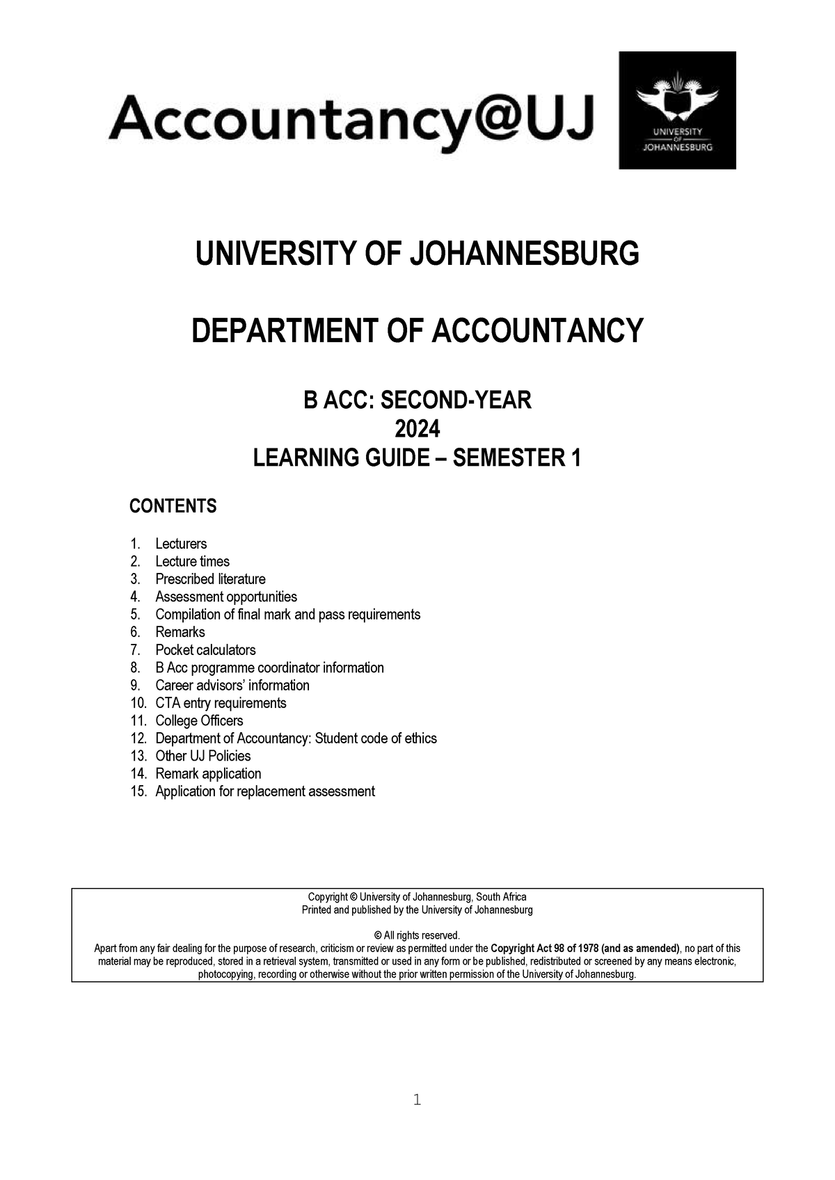 1st Semester Intro Module 2024 B Acc 2nd Year UNIVERSITY OF   Thumb 1200 1697 