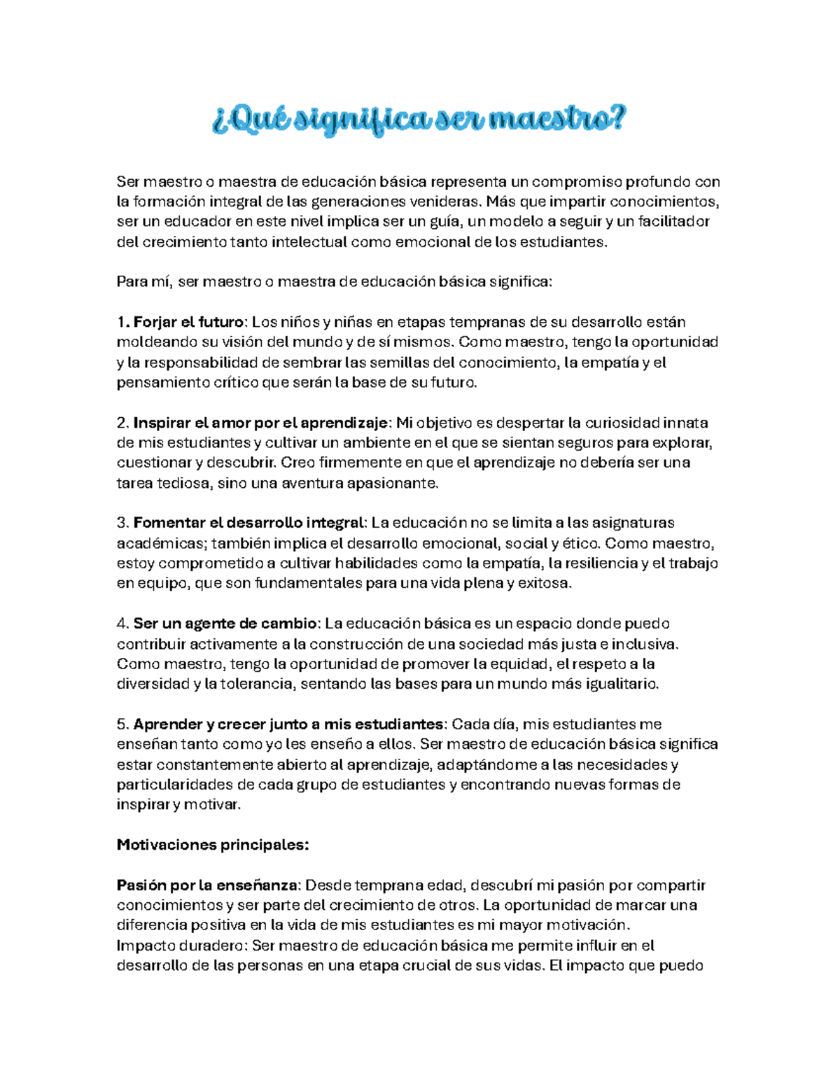 Qué significa ser maestro - Ser maestro o maestra de educación básica ...