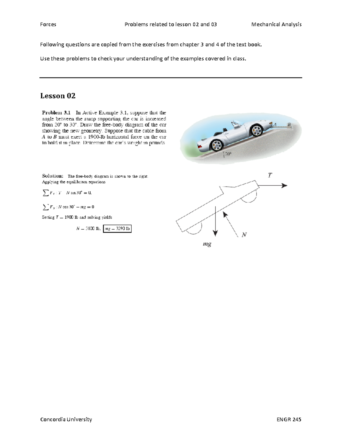 R2 Ch03 Forces W02 - Good for practice - MAT290 - Following questions ...