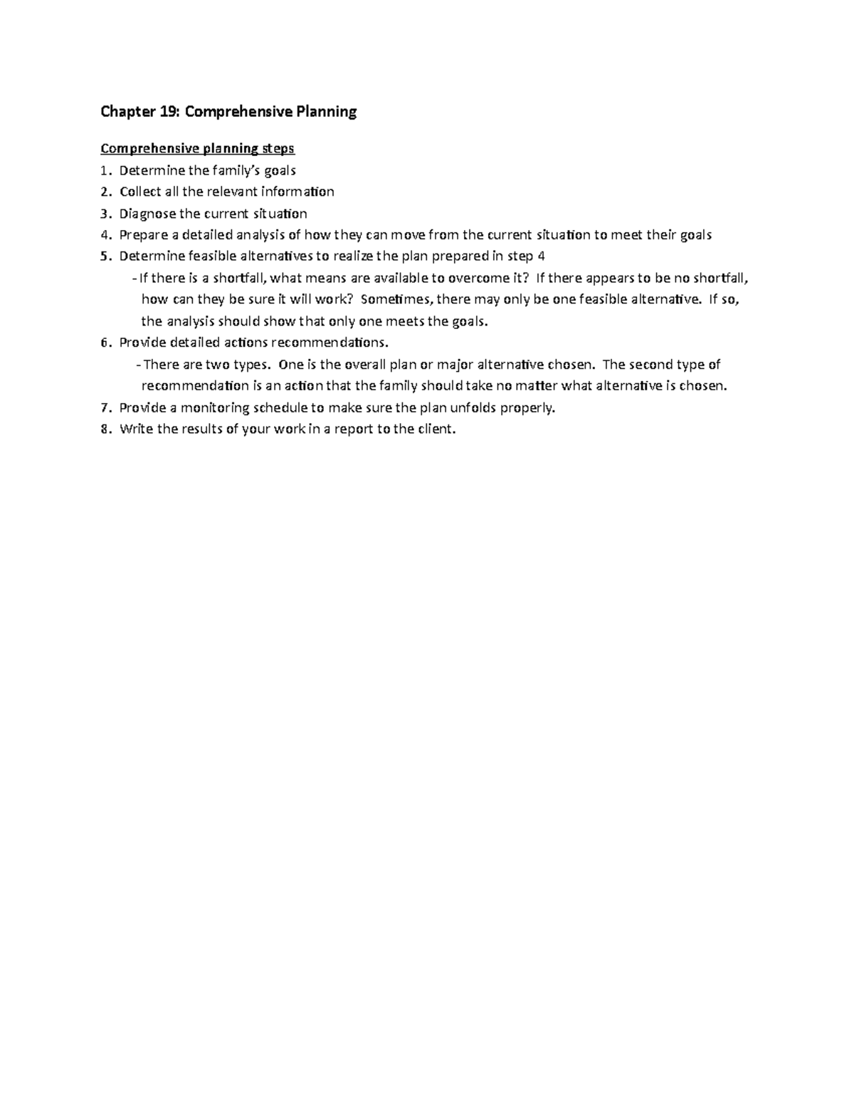 Chapter 19 - Lesson Notes - Chapter 19: Comprehensive Planning ...