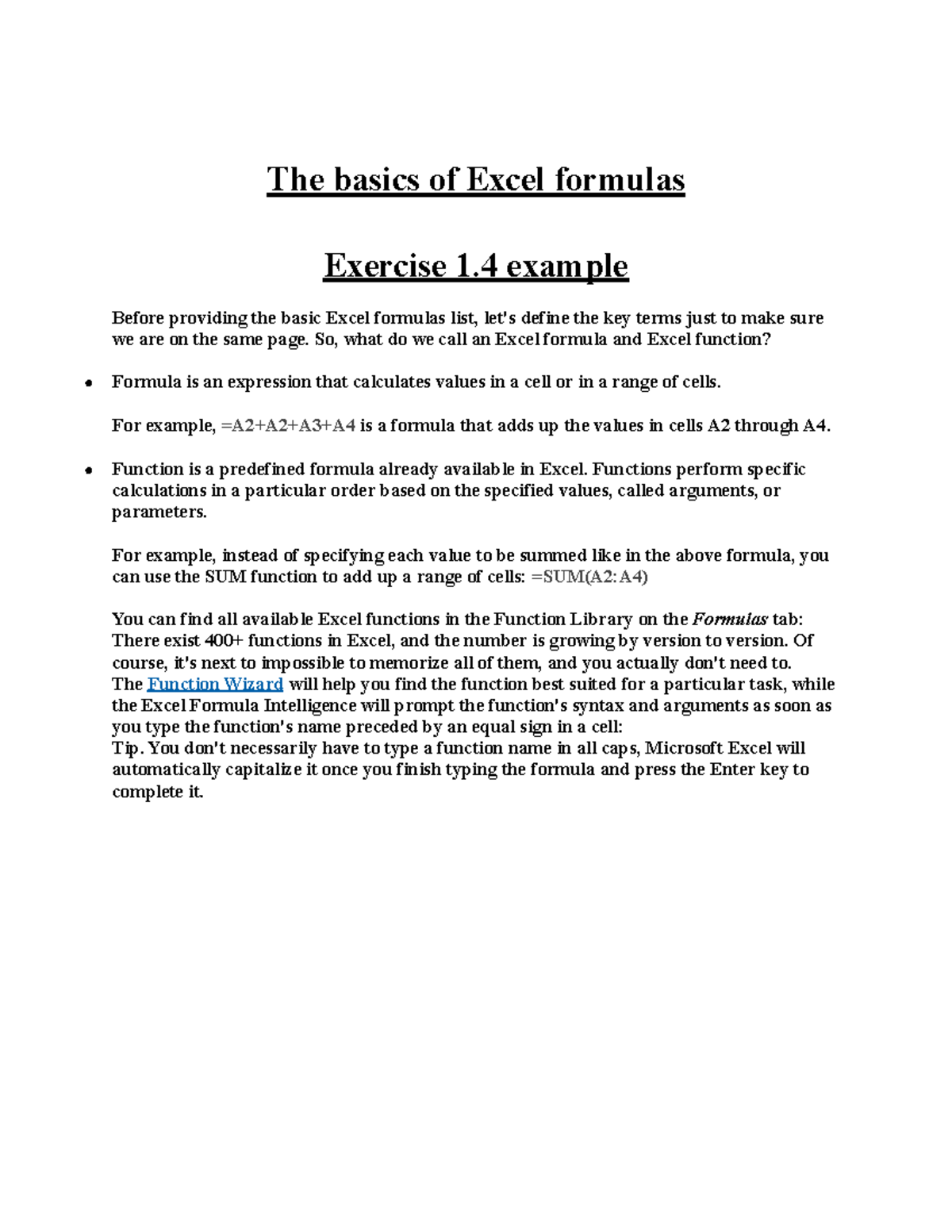 Excel practice-4 Handle mail26 - The basics of Excel formulas Exercise ...