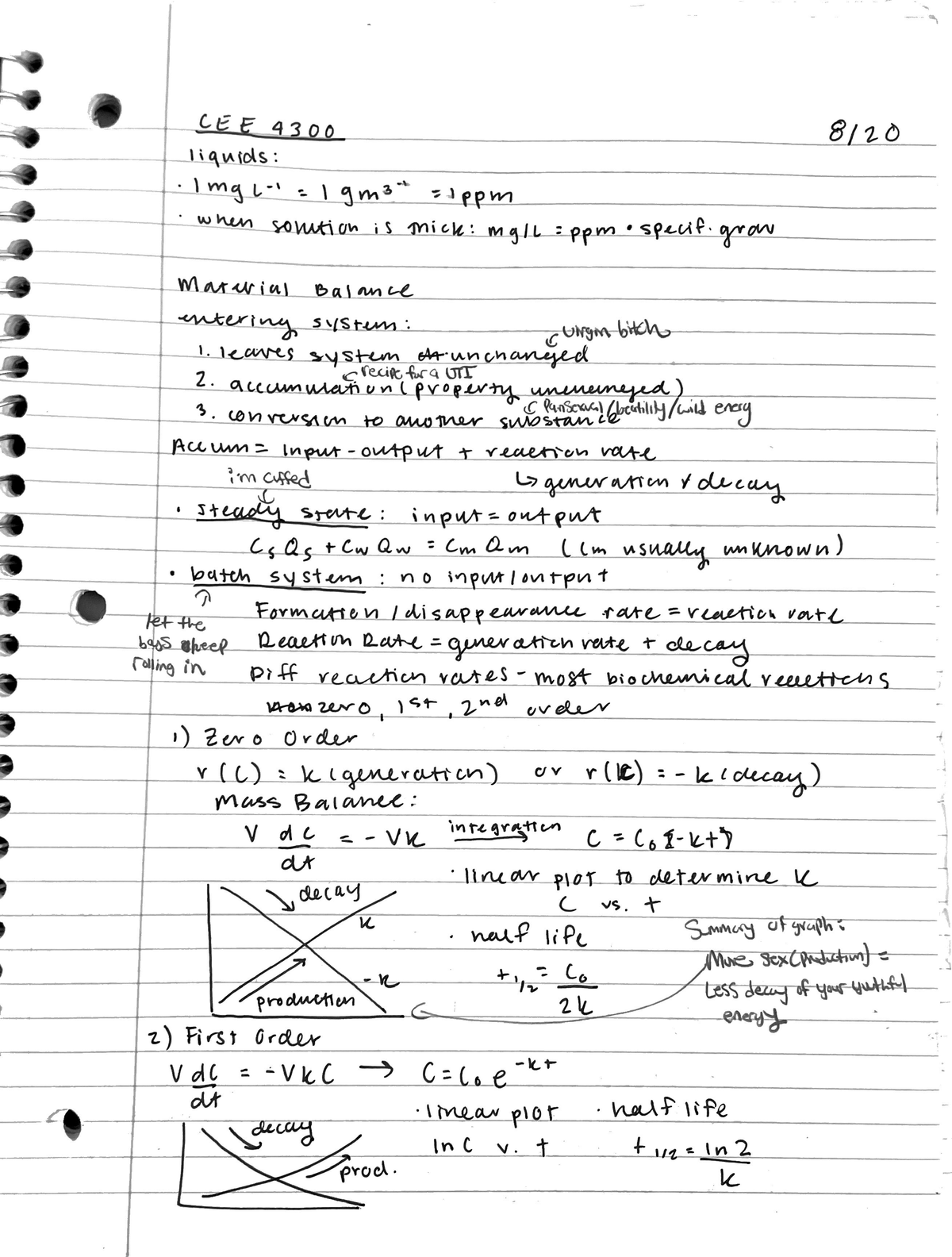 CEE 4300 Part 1 - Notes from first test section of the course with ...