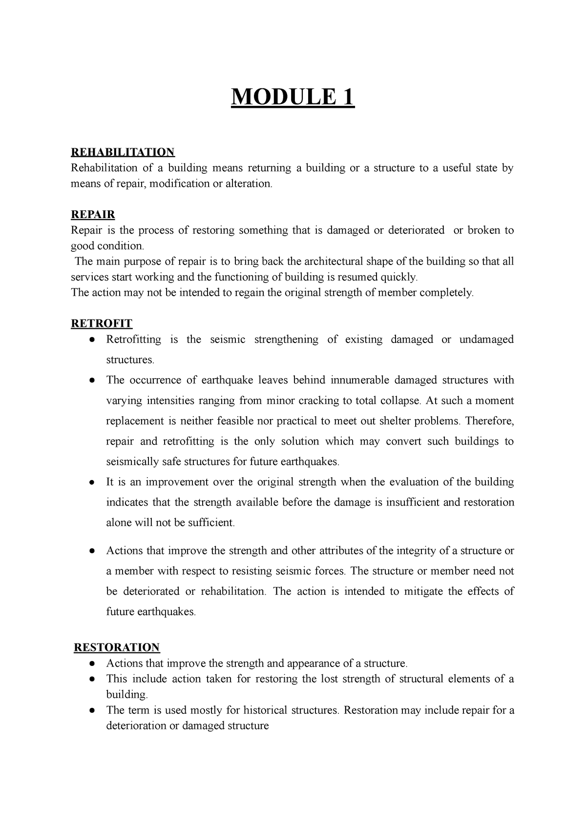 RRB Module 1 - Reference - MODULE 1 REHABILITATION Rehabilitation Of A ...