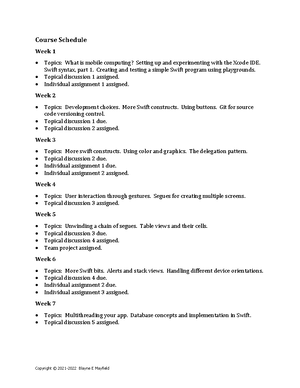 Syllabus Part 2- Mobile App Development - Mobile App Development CS4153 ...