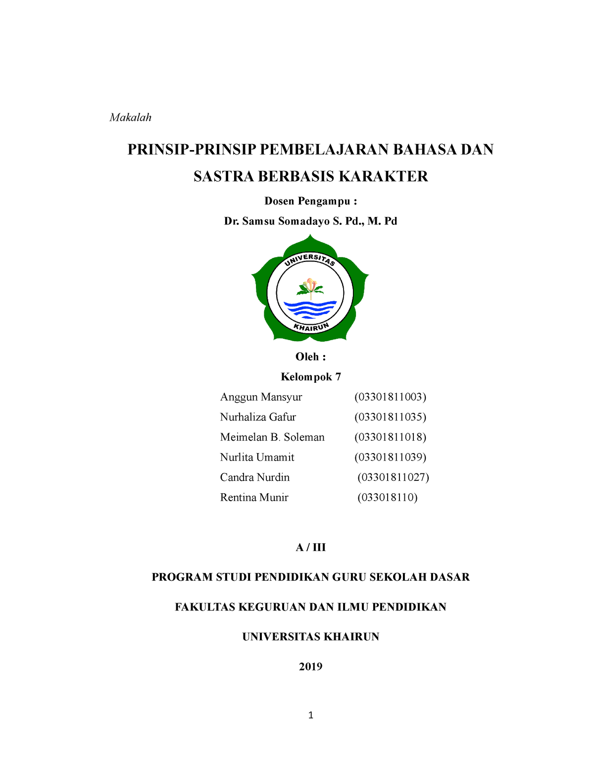 Prinsip Prinsip Pembelajaran Bahasa DAN - Makalah PRINSIP-PRINSIP ...