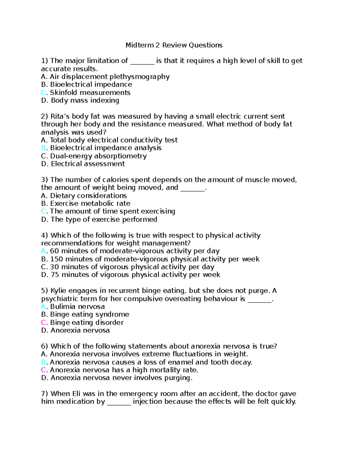 Mock Midterm Hlsc1810 - Midterm 2 Review Questions The Major Limitation Of  ______ Is That It - Studocu Mock Midterm Hlsc1810 - Midterm 2 Review Questions The Major Limitation Of  ______ Is That It - Studocu