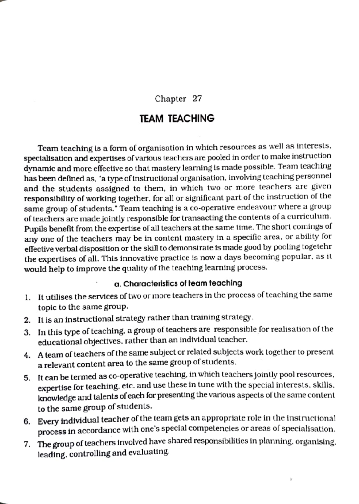 Team Teaching Method Chapter 27 Team Teaching Team Teaching Is A Form