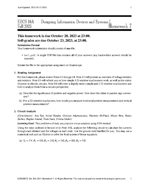 Notej - NOTES - EECS 16B Designing Information Devices and Systems II ...