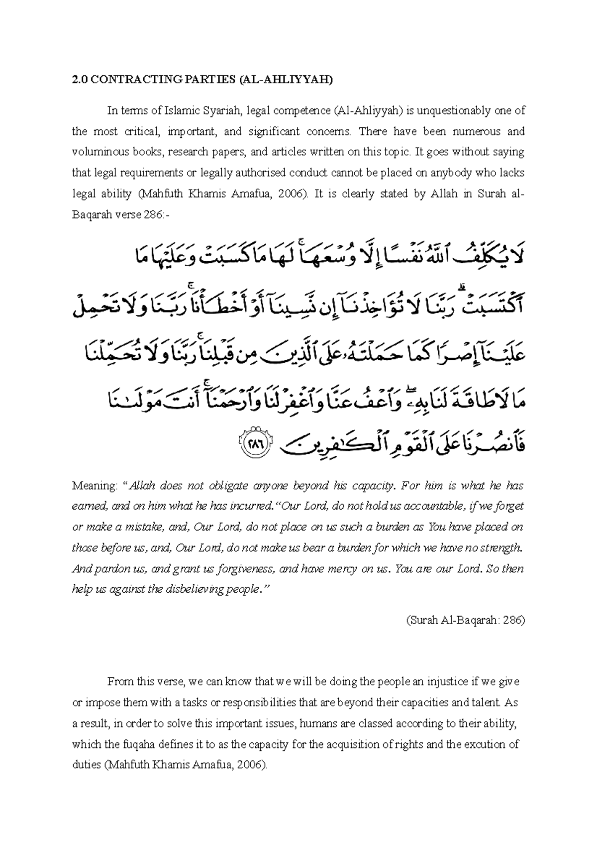 Al-Ahliyyah - Halal related study - 2 CONTRACTING PARTIES (AL-AHLIYYAH ...