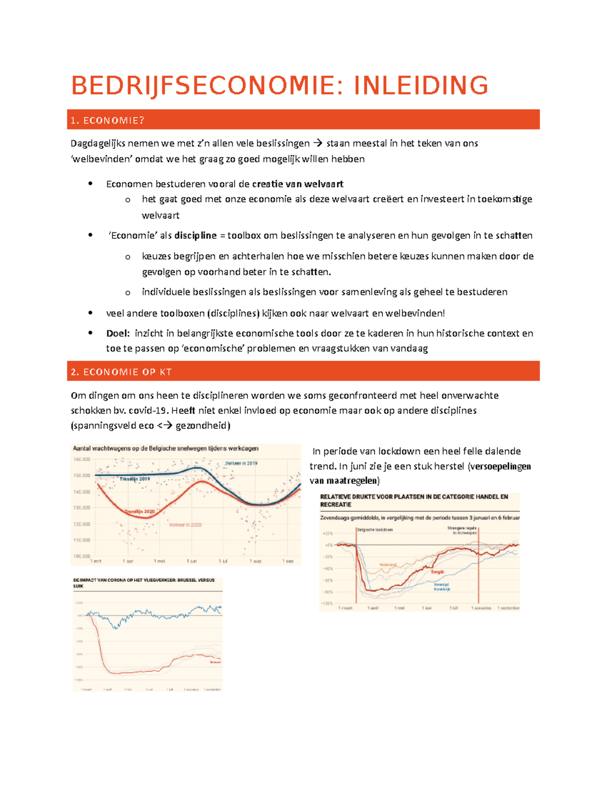 Samenvatting Bedrijfseconomie - BEDRIJFSECONOMIE: INLEIDING 1. ECONOMIE ...