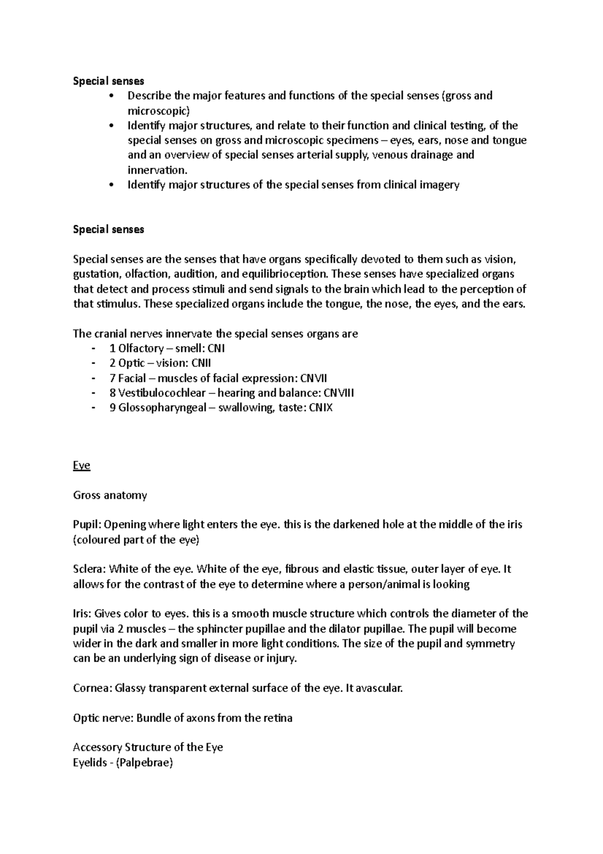 special-senses-identify-major-structures-of-the-special-senses-from