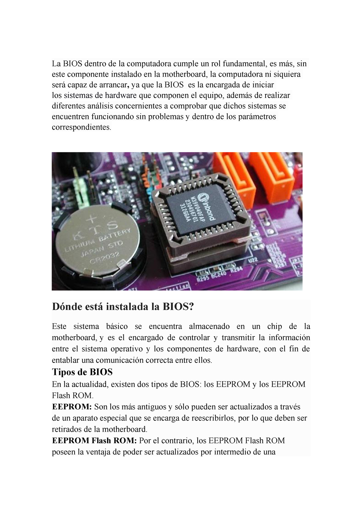 La BIOS Dentro De La Computadora Cumple Un Rol Fundamental - Dónde Está ...