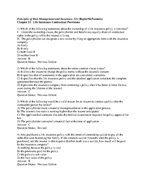 Study Questions And Answers(Ch12) - Life Insurance - Ms4241 - Cityu -  Studocu Study Questions And Answers(Ch12) - Life Insurance - Ms4241 - Cityu -  Studocu