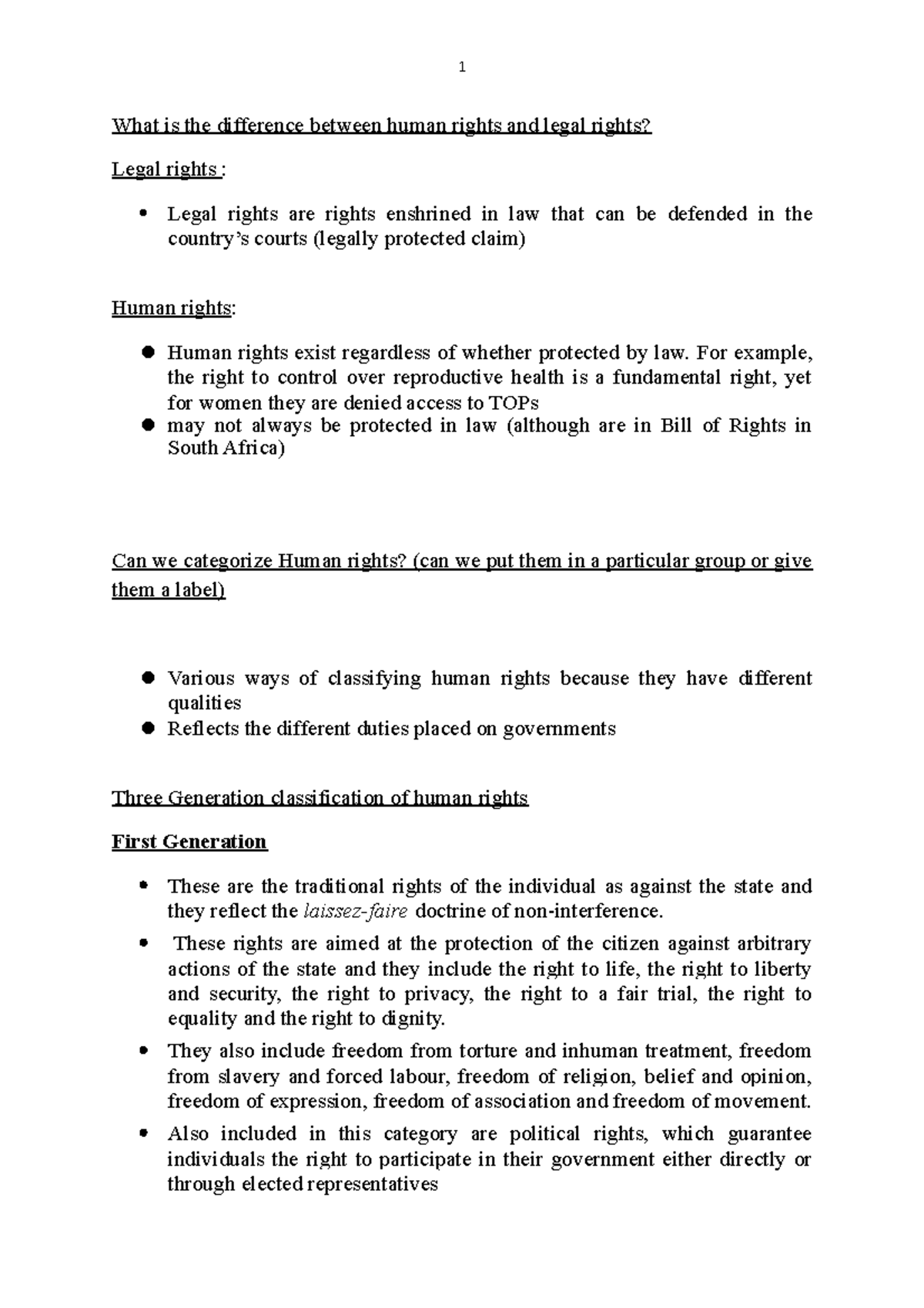 Introduction part 2 (7) - What is the difference between human rights ...