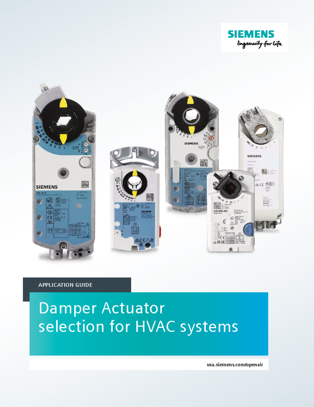 Damper actuator selection for hvac systems appliction guide Damper