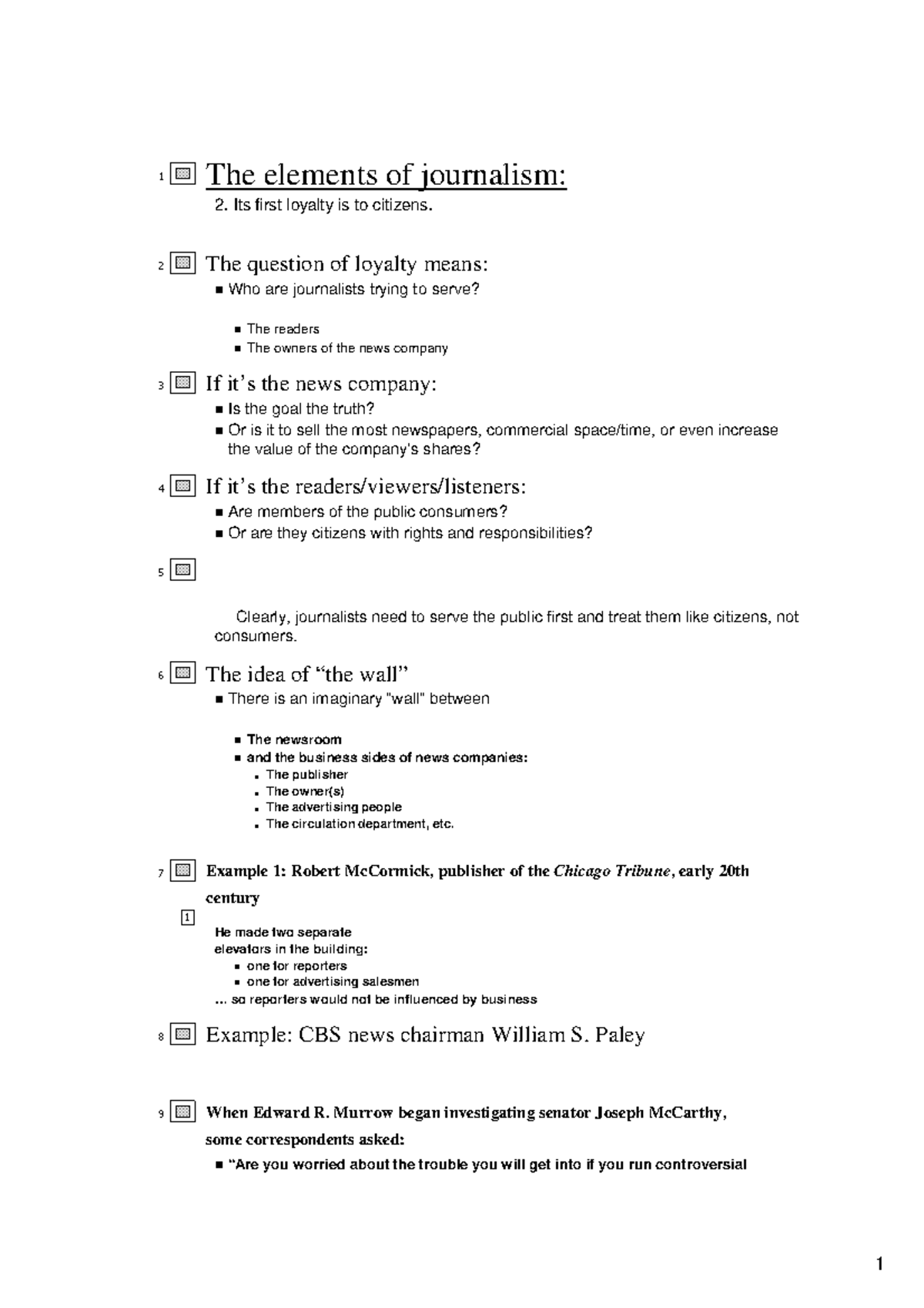 The Elements Of Journalism B Summary - The Elements Of Journalism: 1 2 ...