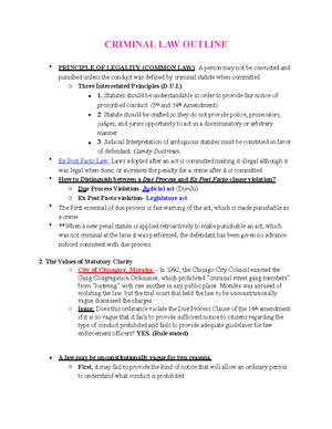 Pg 425 - Felony Murder review - Criminal Law I Professor Klein Spring ...