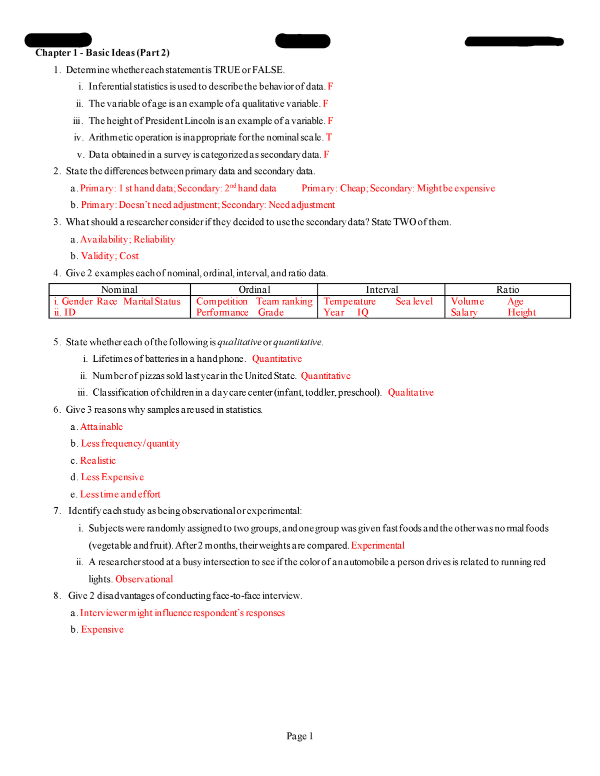 elementary statistics assignment uum