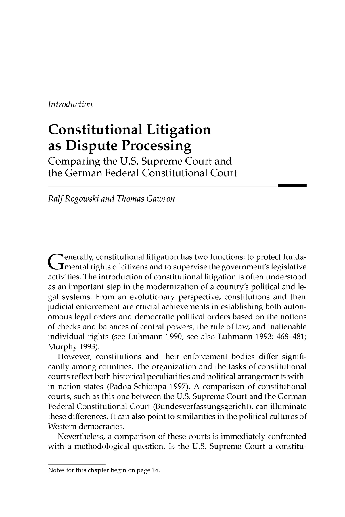 Rogowski Constitutional New intro - Notes for this chapter begin on ...