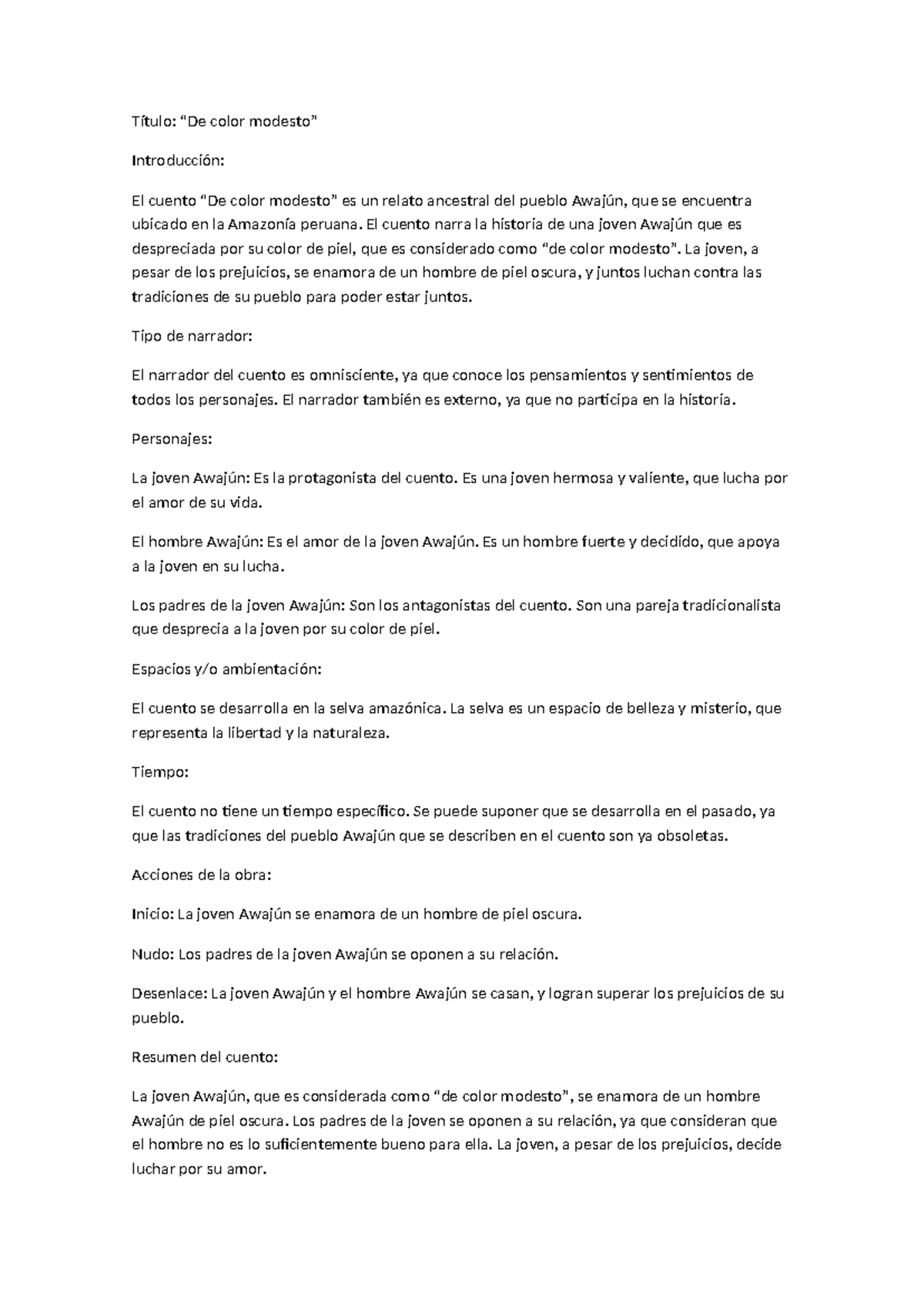 De color modesto - sdxdfgdgfhffgh - Título: “De color modesto ...