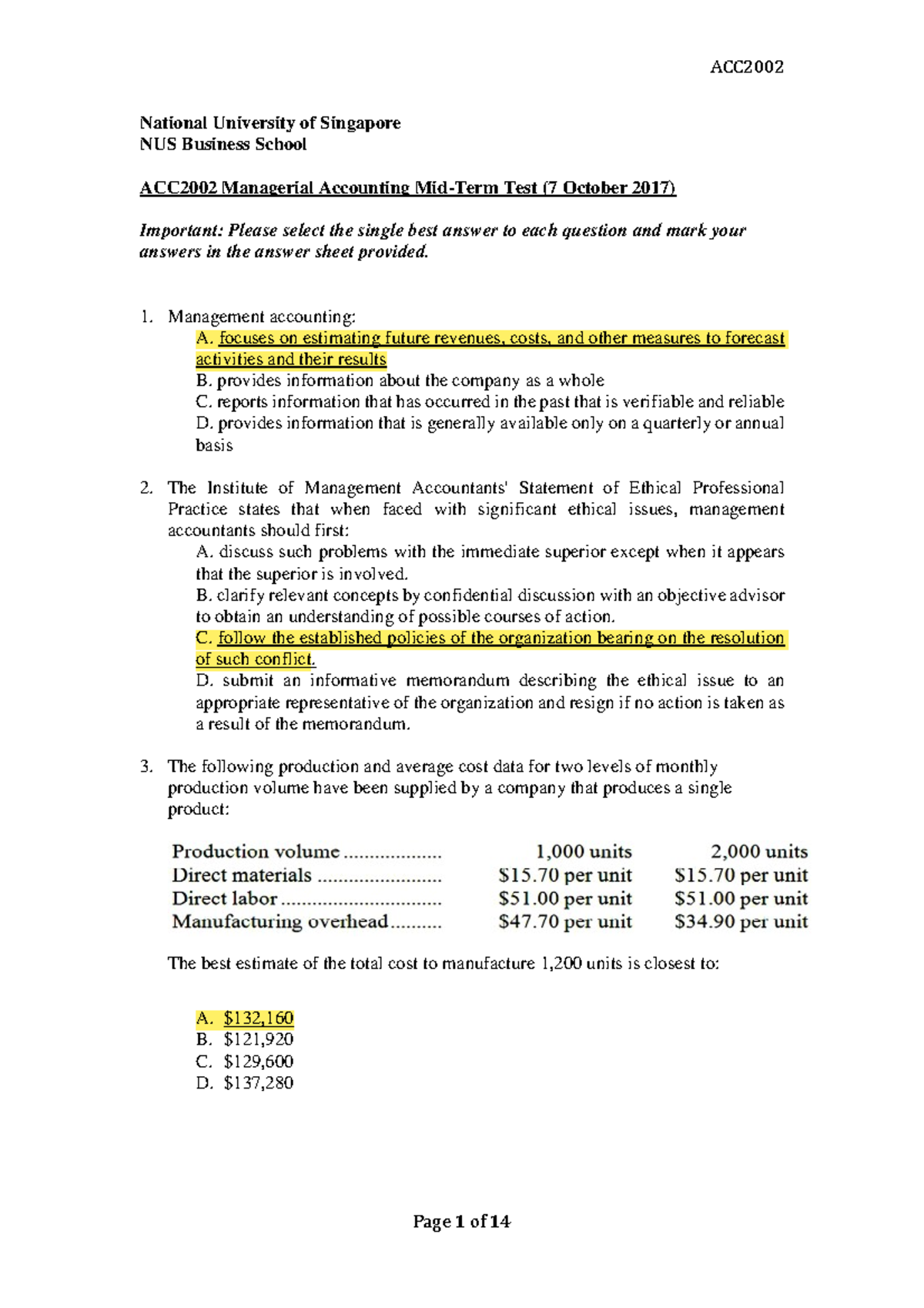Mid-term Test 2017 (Answers) - National University of Singapore NUS ...