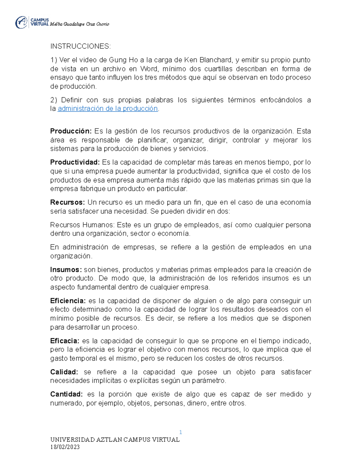 Cadena de valor Ver el video de Gung Ho a la carga de Ken Blanchard