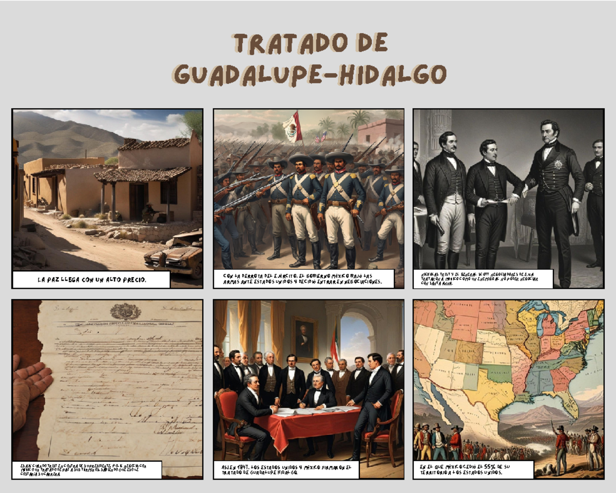 Tratado De Guadalupe Hidalgo Historieta La Paz Llega Con Un Alto